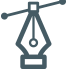 Anchor, pen tool vector icon on the display